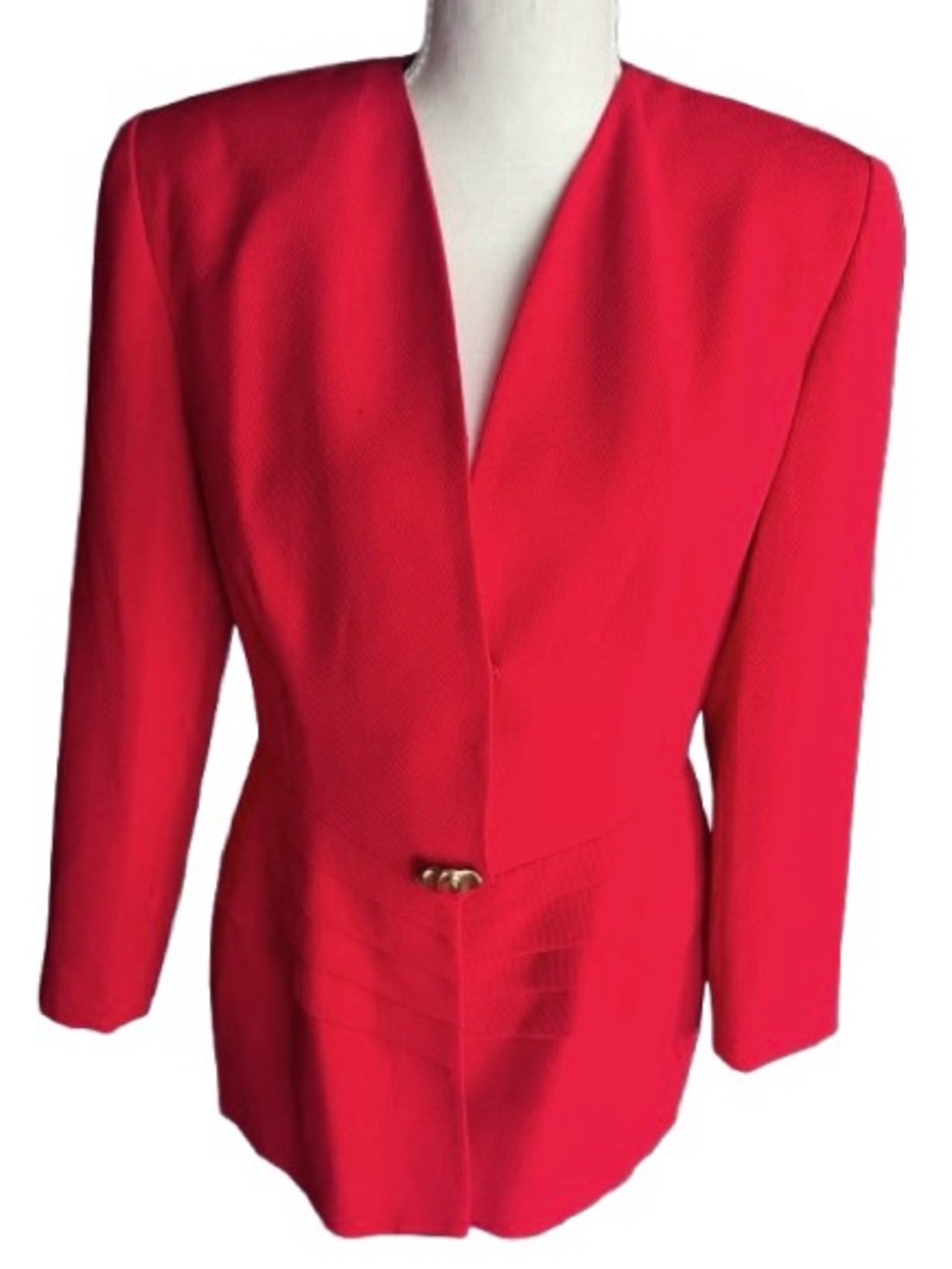 Small Vintage BICCI FLORINE WACHTER Blazer Size 6 80s 90s Jacket Gold Button